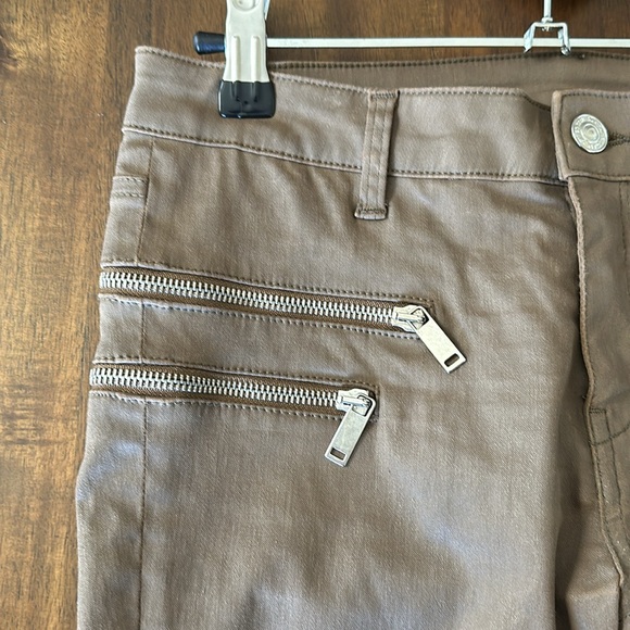 Zara Woman Mid Rise Coated Pant - Picture 4 of 7